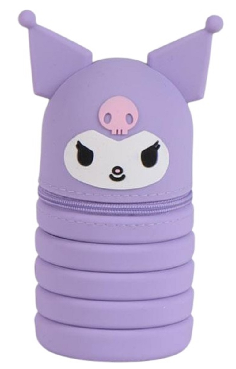 Tombolino in Silicone Kuromi Sanrio Astuccio Estensibile Porta Cancelleria 20 CM - 1716-2
