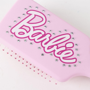 Spazzola Barbie Mattel Districante per Capelli 22 CM con Strass e Setole Morbide in Confezione Regalo - 2910