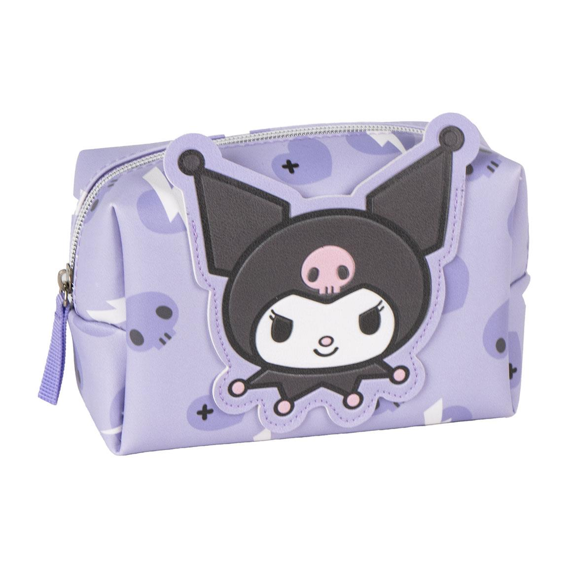 Beauty Case Kuromi Sanrio in Similpelle Pochette 17 CM Trucchi da Bagno e Viaggio - 3547