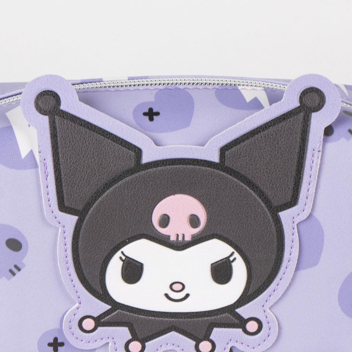 Beauty Case Kuromi Sanrio in Similpelle Pochette 17 CM Trucchi da Bagno e Viaggio - 3547