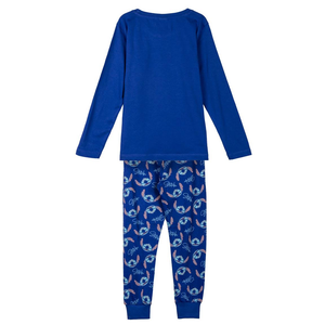 Pigiama a Manica Lunga Stitch DISNEY in Cotone Jersey per Bambini e Ragazzi - 2302