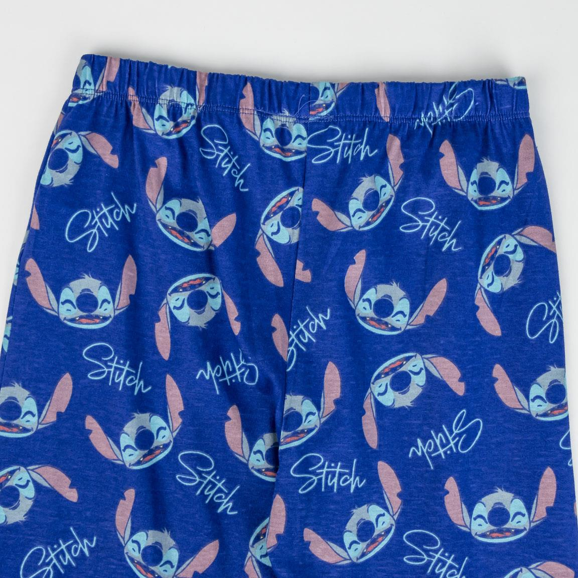 Pigiama a Manica Lunga Stitch DISNEY in Cotone Jersey per Bambini e Ragazzi - 2302