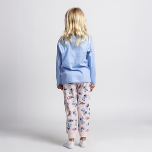 Pigiama a Manica Lunga Stitch DISNEY in Cotone Jersey per Bambine e Ragazze - 2299