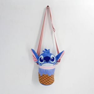 Borsetta in Peluche Stitch DISNEY con Tracolla Regolabile Accessorio da Passeggio Bambini- 6082