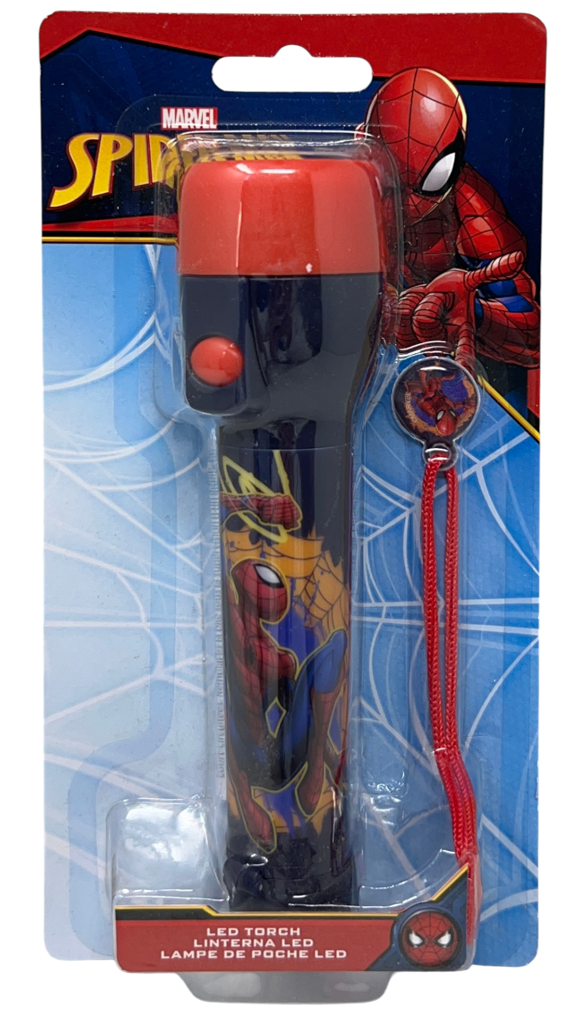Torcia a LED Spiderman MARVEL 15 CM a Batterie in Confezione Regalo - Sp50079