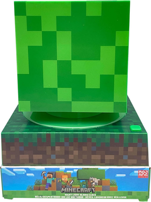 Lampada 3d Minecraft Creeper da Comodino Luce Notturna LED Sveglia Digitale - Min3020