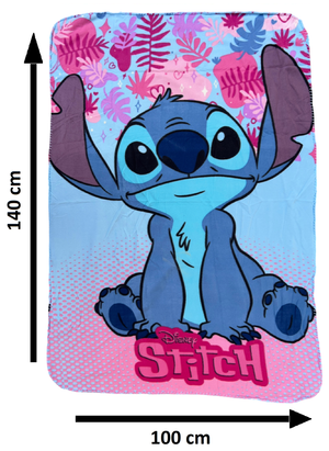 Plaid Stitch DISNEY Coperta in 100% Poliestere 220 Gsm 100 X 140 CM per Bambini - Lil36-5568