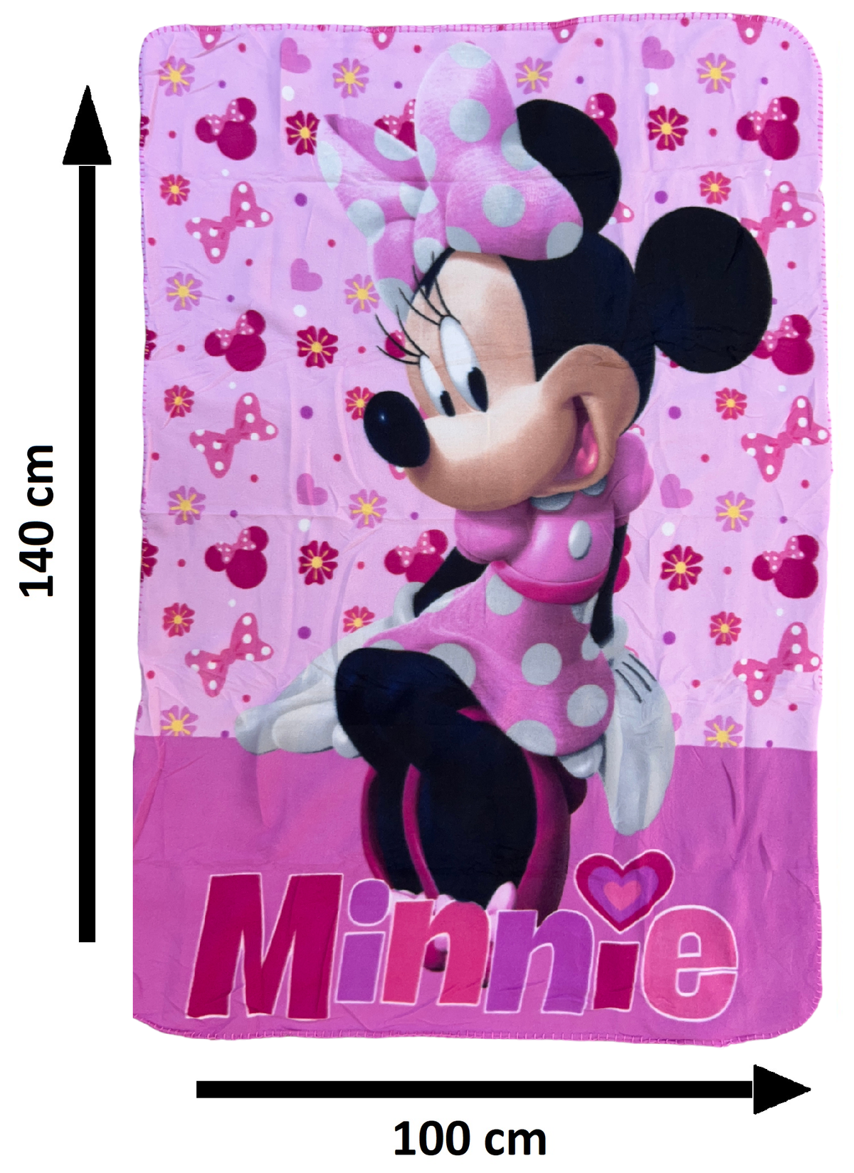 Plaid Minnie DISNEY Coperta in 100% Poliestere 220 Gsm 100 X 140 CM per Bambini - Min36-5437
