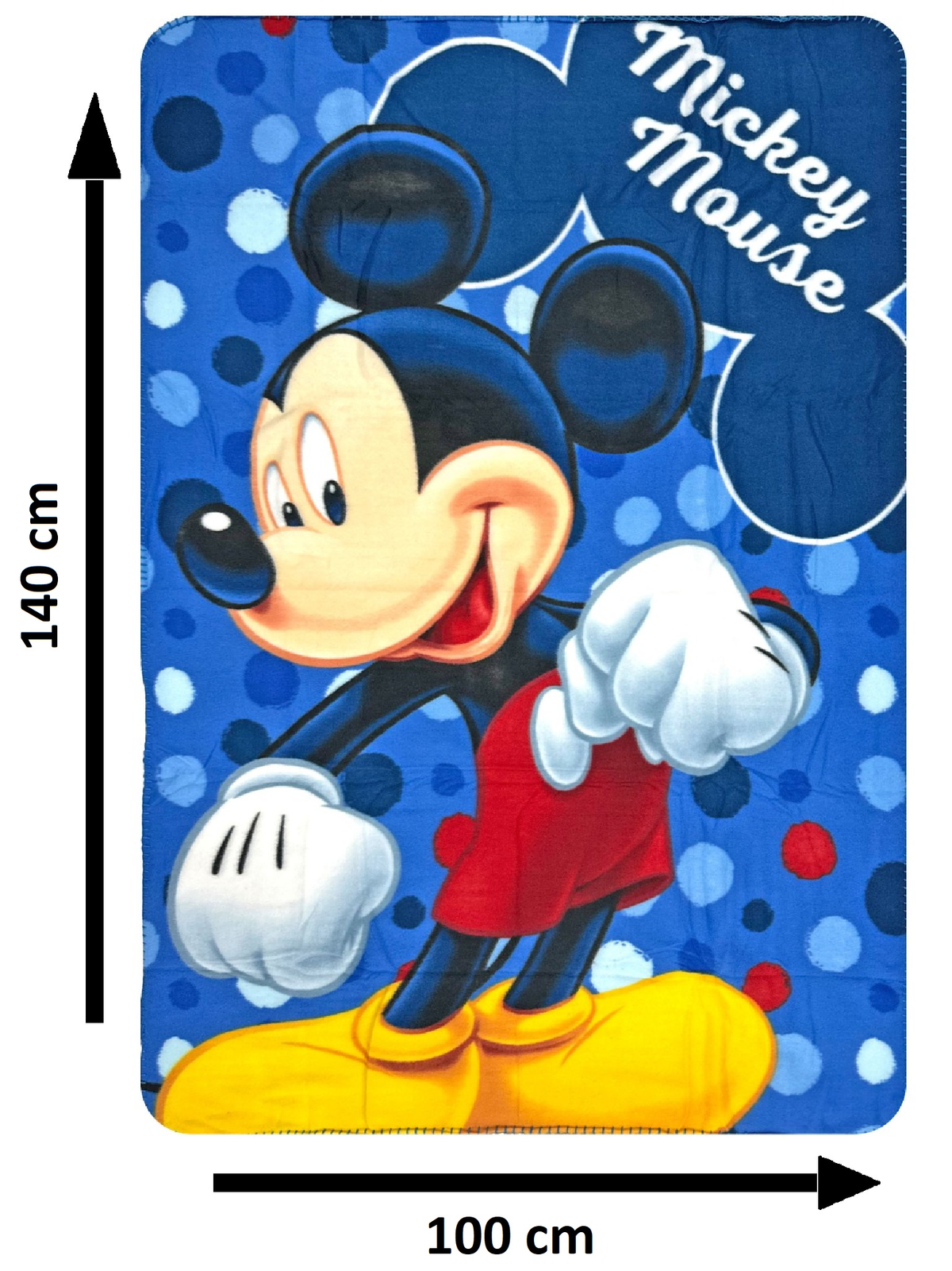 Plaid Topolino DISNEY Coperta in 100% Poliestere 220 Gsm 100 X 140 CM per Bambini - Mic24-4228