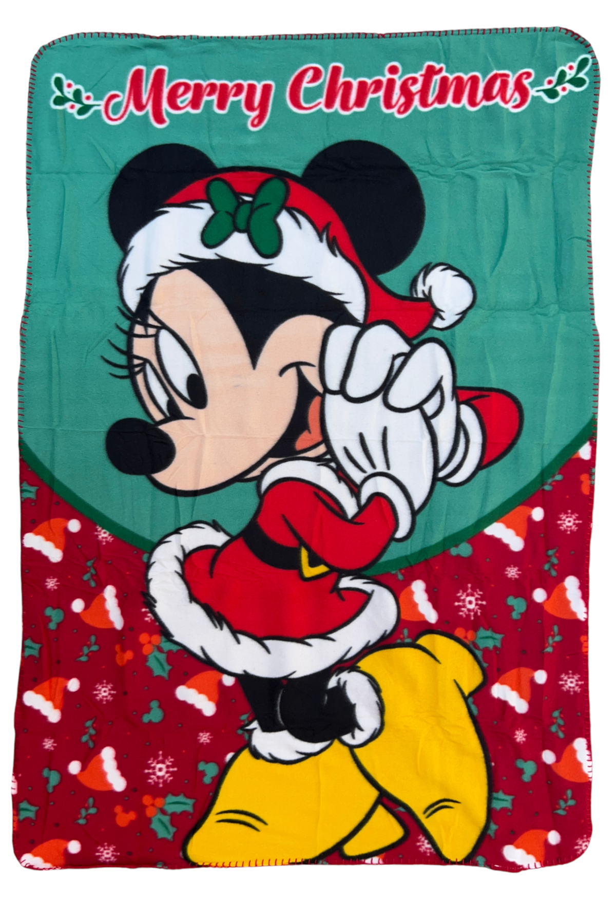 Plaid Minnie Natale DISNEY Coperta in 100% Poliestere 220 Gsm 100 X 140 CM per Bambini - Min36-5445