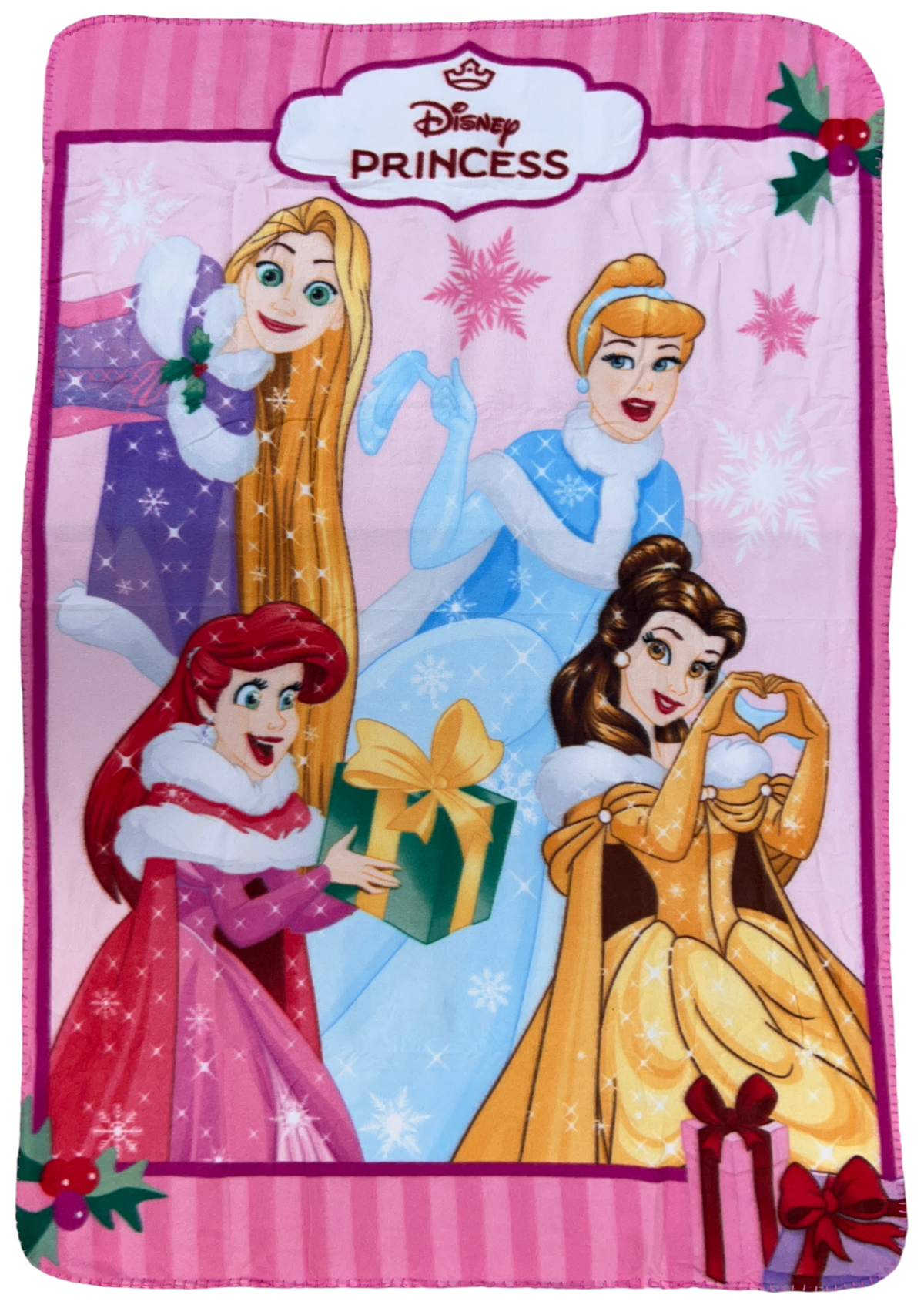 Plaid Principesse Natale DISNEY Coperta in 100% Poliestere 220 Gsm 100 X 140 CM per Bambini - Pri36-5585