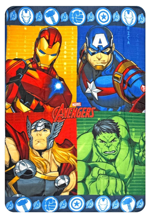 Plaid Avengers MARVEL Coperta in 100% Poliestere 220 Gsm 100 X 140 CM per Bambini - Ave24-4334