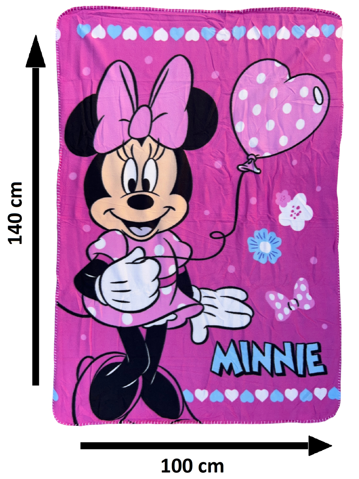 Plaid Minnie DISNEY Coperta in 100% Poliestere 220 Gsm 100 X 140 CM per Bambini - Je12340cg