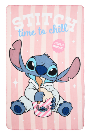 Plaid Stitch DISNEY Coperta in 100% Poliestere 220 Gsm 100 X 150 CM per Bambini - Hy46014