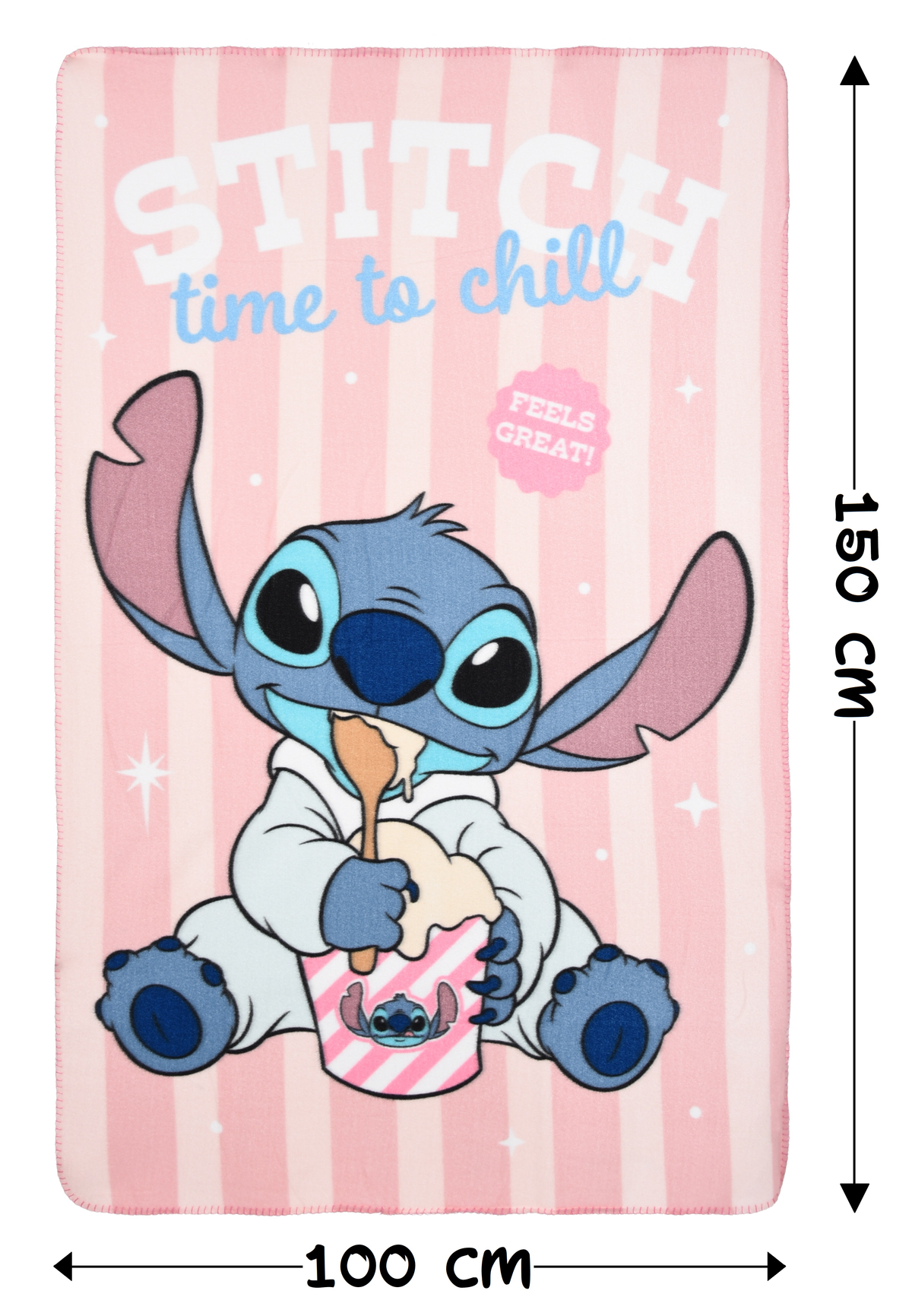 Plaid Stitch DISNEY Coperta in 100% Poliestere 220 Gsm 100 X 150 CM per Bambini - Hy46014
