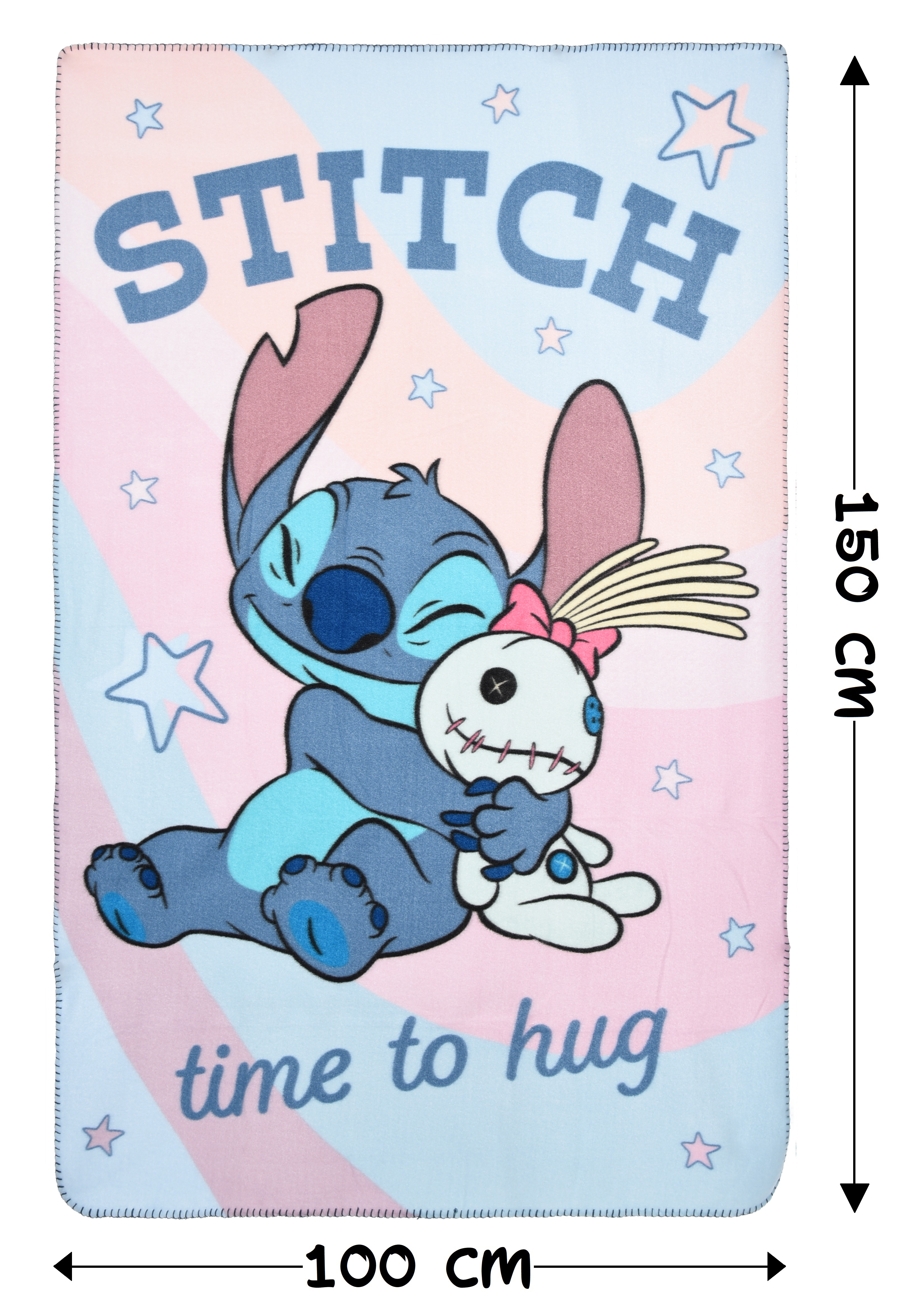 Plaid Stitch Scrump DISNEY Coperta in 100% Poliestere 220 Gsm 100 X 150 CM per Bambini - Hy46015