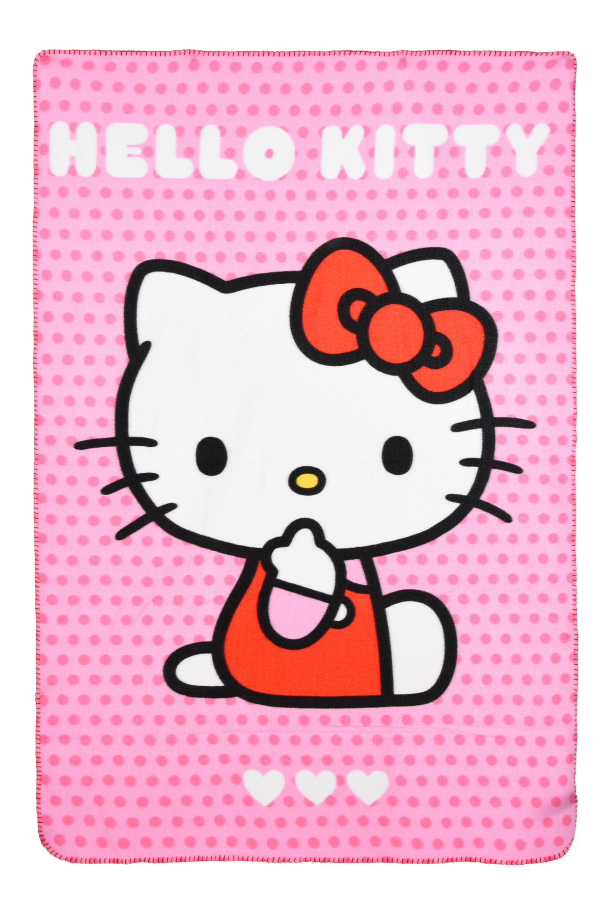 Plaid Hello Kitty Coperta in 100% Poliestere 220 Gsm 100 X 150 CM per Bambini - Hy46005