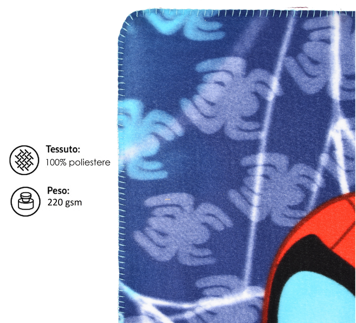 Plaid Spidey MARVEL Coperta in 100% Poliestere 220 Gsm 100 X 150 CM per Bambini - Hy46022