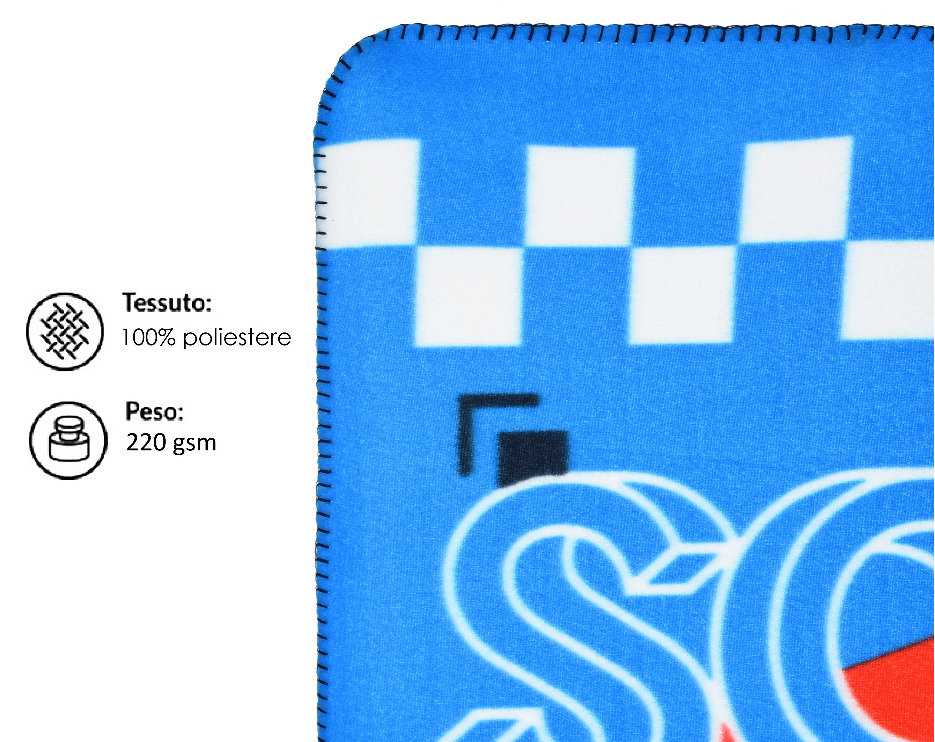 Plaid Sonic Coperta in 100% Poliestere 220 Gsm 100 X 150 CM per Bambini - Hy46004