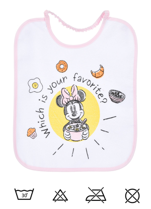 Bavette Minnie DISNEY Set 6 Bavaglini 27 X 22,5 CM in Spugna per Bambini - Hy00177