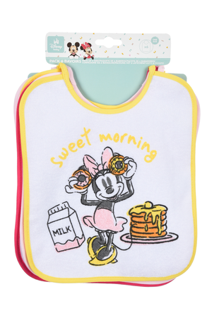 Bavette Minnie DISNEY Set 6 Bavaglini 27 X 22,5 CM in Spugna per Bambini - Hy00177