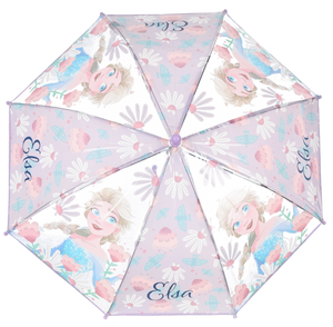 Ombrello Frozen DISNEY per Bambini 57 CM Trasparente con Apertura Manuale - Hy40117