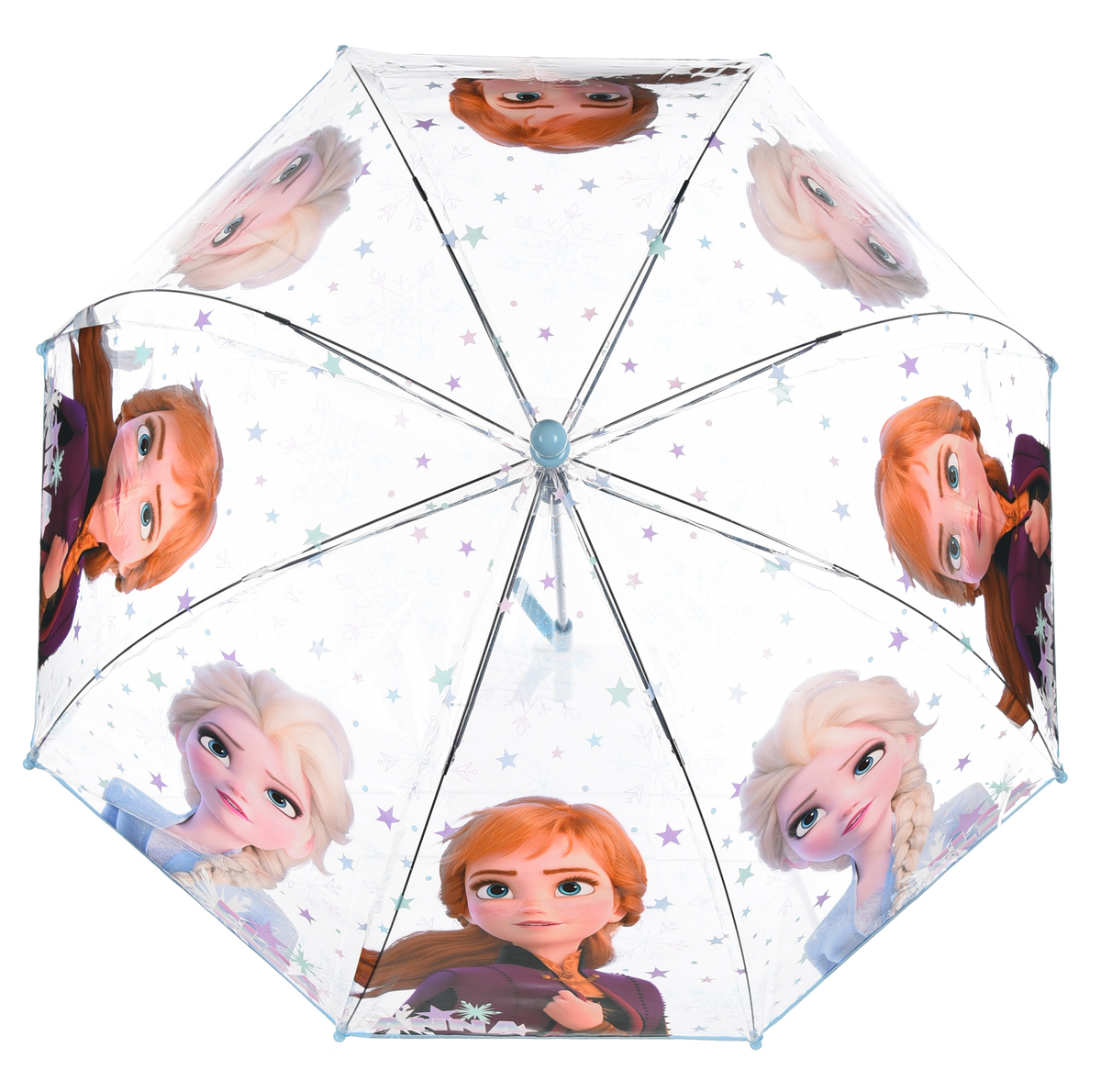 Ombrello a Cupola Frozen DISNEY per Bambini 64 CM Trasparente con Apertura Manuale - Hy40109
