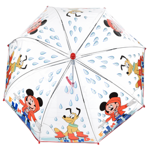 Ombrello a Cupola Topolino DISNEY per Bambini 64 CM Trasparente con Apertura Manuale - Hy40111
