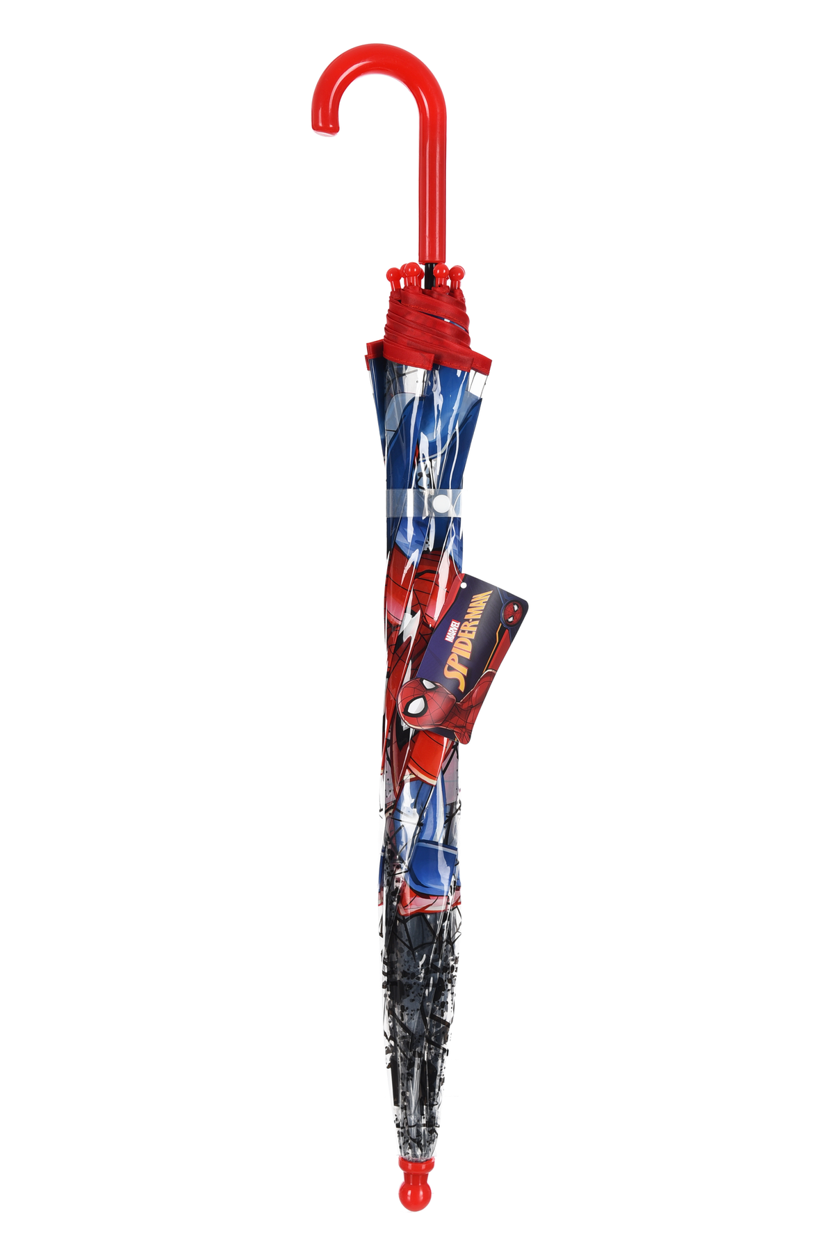 Ombrello a Cupola Spiderman MARVEL per Bambini 64 CM Trasparente con Apertura Manuale - Hy40107