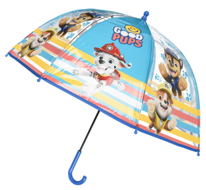 Ombrello a Cupola Paw Patrol per Bambini 64 CM Trasparente con Apertura Manuale - Hy40099