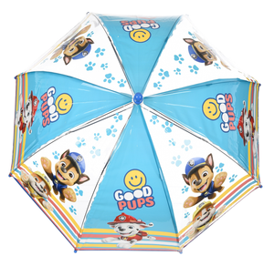 Ombrello a Cupola Paw Patrol per Bambini 64 CM Trasparente con Apertura Manuale - Hy40099