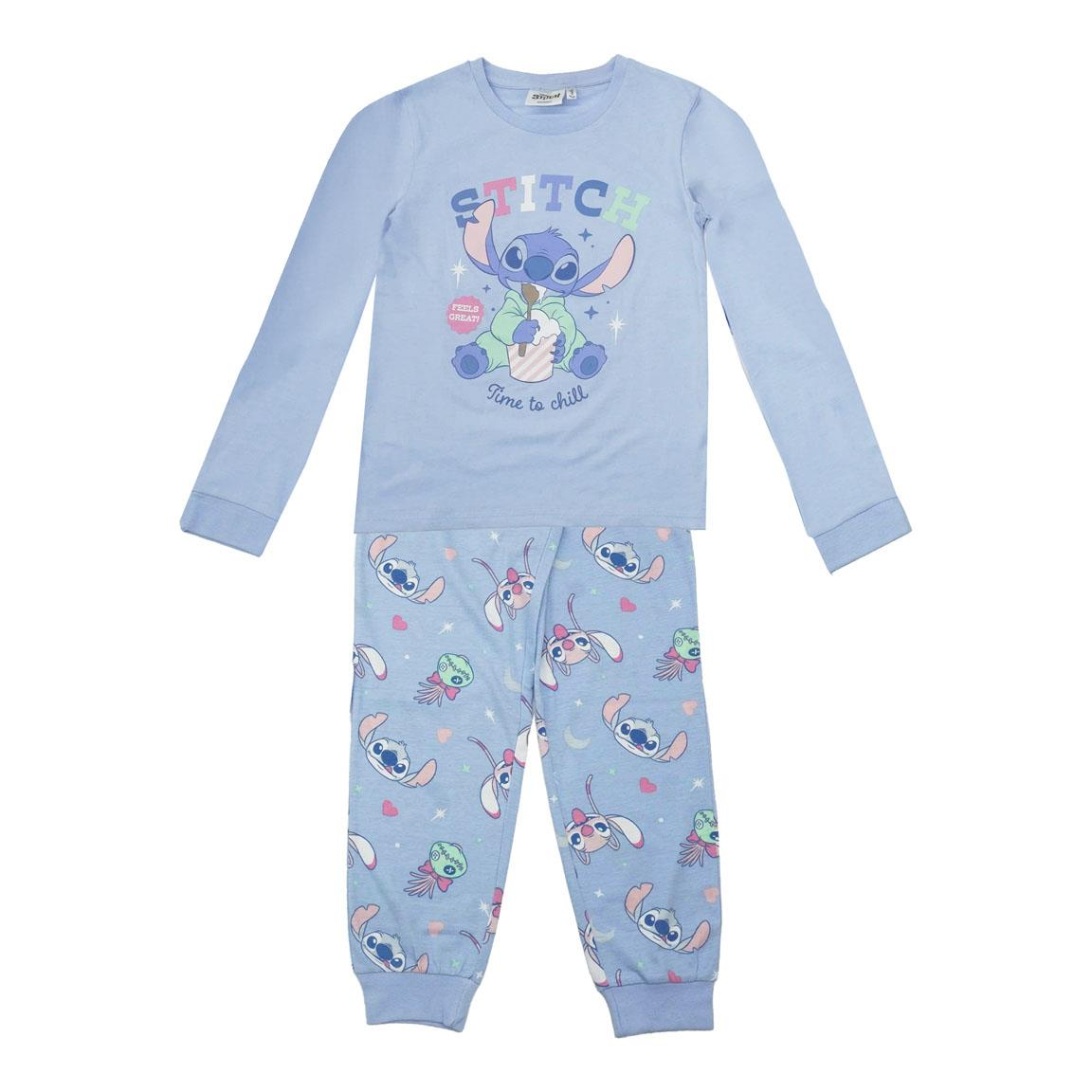 Pigiama a Manica Lunga Stitch DISNEY in Cotone Jersey Bambini - 2960