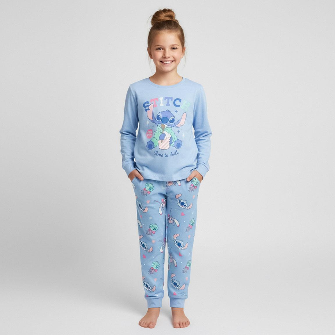 Pigiama a Manica Lunga Stitch DISNEY in Cotone Jersey Bambini - 2960