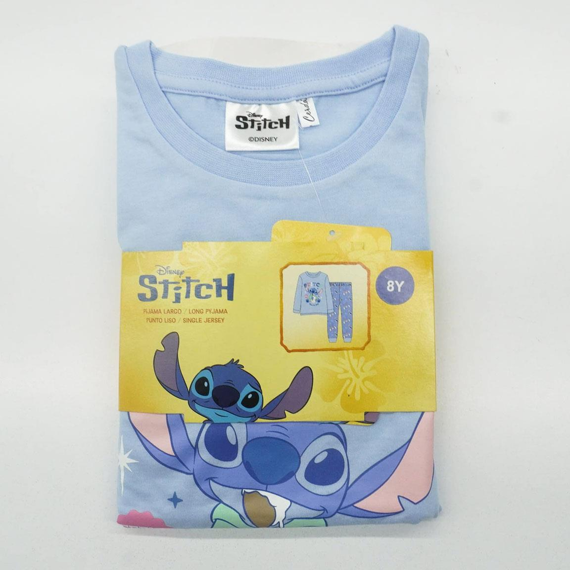 Pigiama a Manica Lunga Stitch DISNEY in Cotone Jersey Bambini - 2960