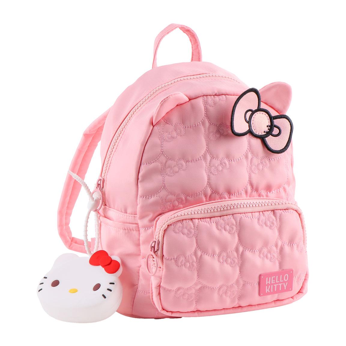 Borsa Passeggio Hello Kitty Zaino con Portachiavi in Silicone 26 CM Tempo Libero Ragazzi - 5937