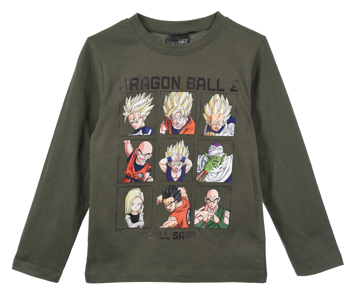 T-Shirt M.l. Dragon Ball Goku Maglia per Ragazzi 6/12 Anni - Hy10088.kaki