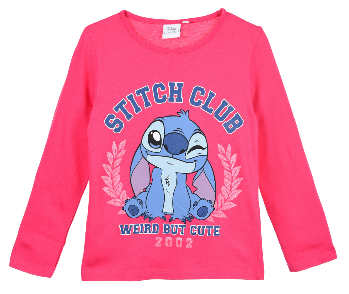 T-Shirt M.l. Stitch DISNEY Maglia per Bambini 3/8 Anni - Hy10153.fushia
