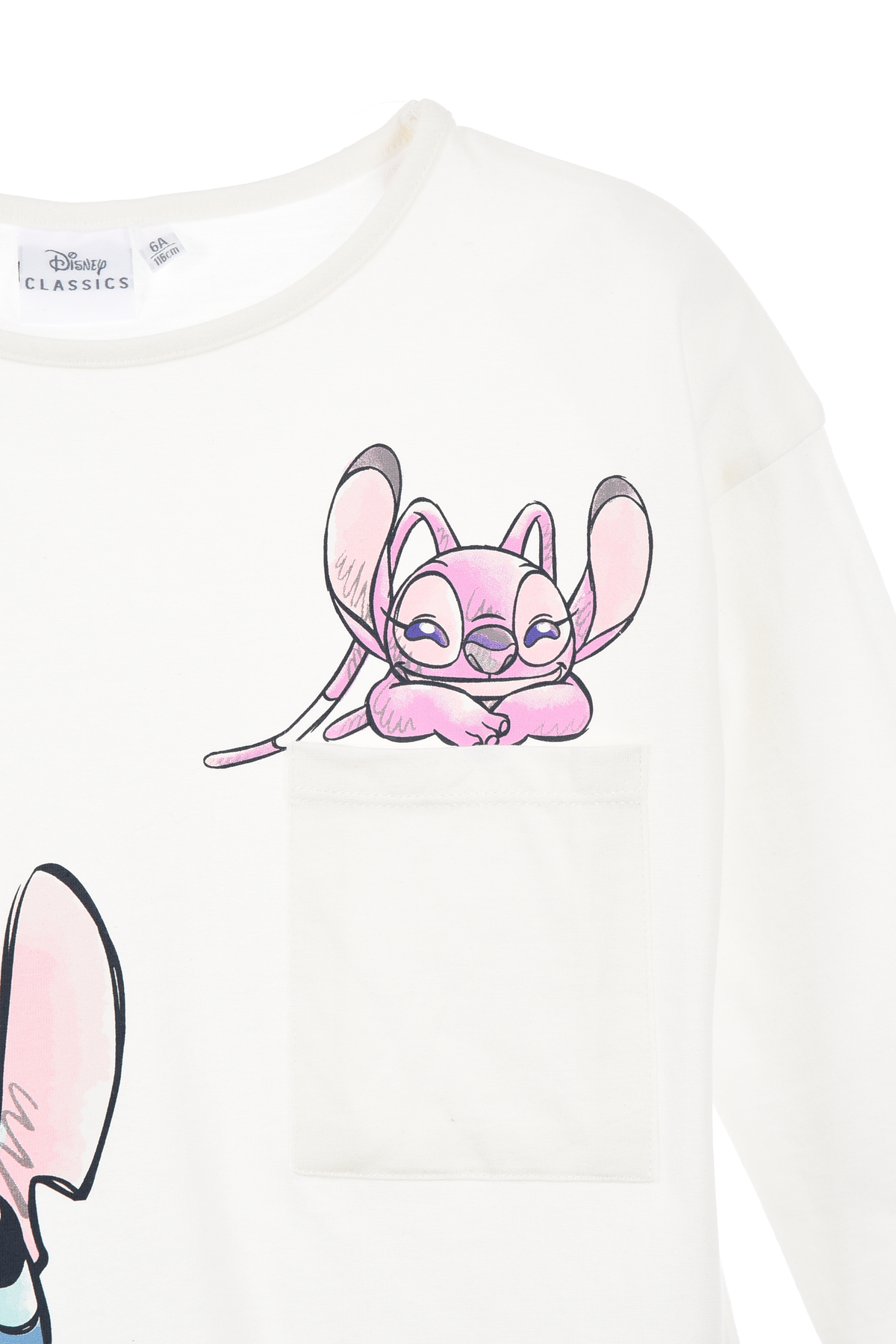 T-Shirt M.l. Stitch DISNEY Maglia per Bambini 3/8 Anni - Hy10165.owhite