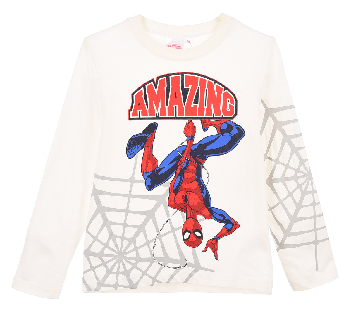 T-Shirt M.l. Spiderman MARVEL Maglia per Bambini 3/8 Anni - Hy10205.white