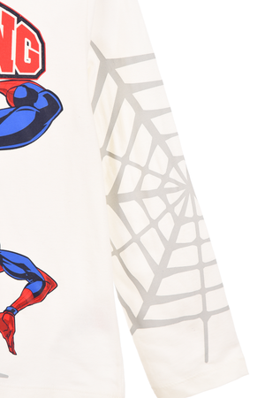 T-Shirt M.l. Spiderman MARVEL Maglia per Bambini 3/8 Anni - Hy10205.white