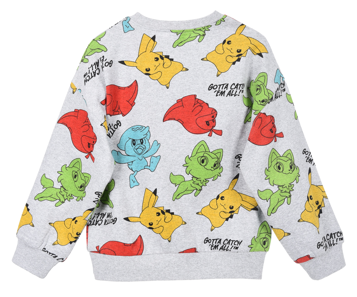 Maglione Pikachu Pokemon Felpa per Bambini 3/8 Anni - Hy10293grigio