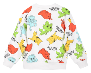 Maglione Pikachu Pokemon Felpa per Bambini 3/8 Anni - Hy10293bianco