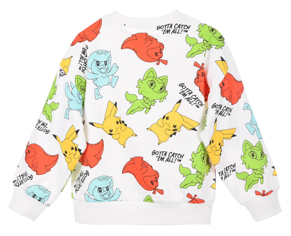 Maglione Pikachu Pokemon Felpa per Bambini 3/8 Anni - Hy10293bianco