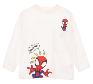 T-Shirt M.l. Spidey MARVEL Maglia per Bambini 3/8 Anni - Hy10324bianco