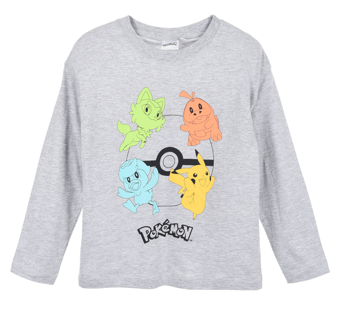 T-Shirt M.l. Pokèmon Maglia per Bambini 3/8 Anni - Hy10296grigio