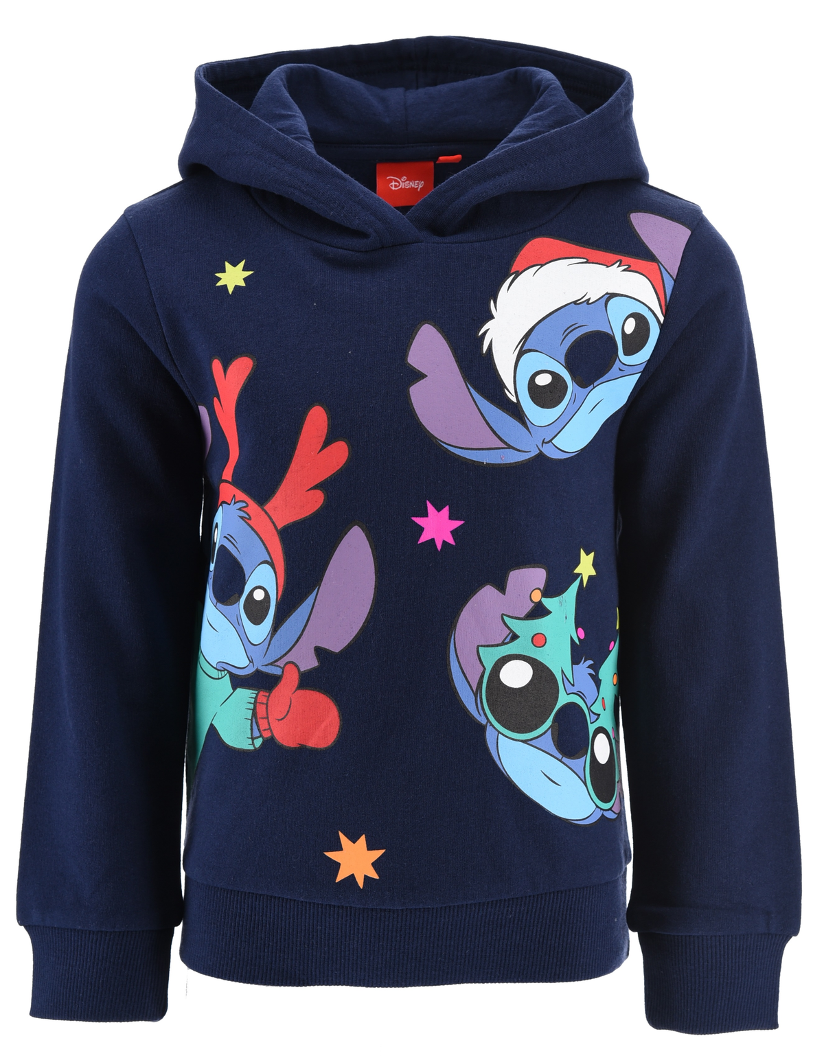 Felpa con Cappuccio Stitch Natale DISNEY Maglioni per Ragazzi 3/8 Anni - Hy10410blu