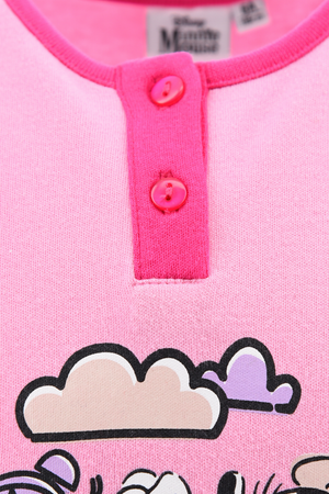 Pigiama Minnie Mouse DISNEY Bambina 100% Cotone Interlock 200 Gr - Hy20149.bfucsia