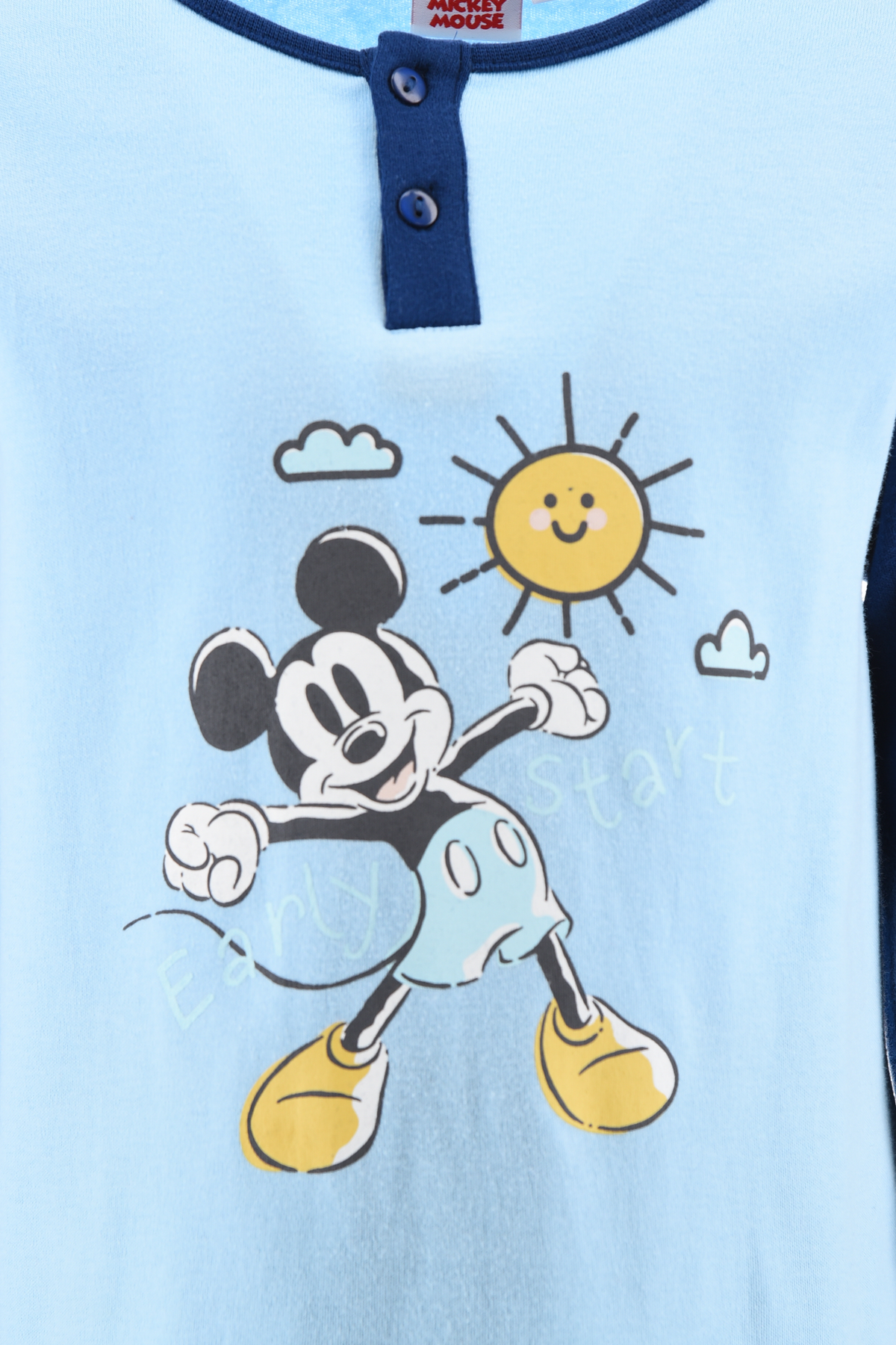 Pigiama Topolino DISNEY Bambino 100% Cotone Interlock 200 Gr - Hy20082.bblu
