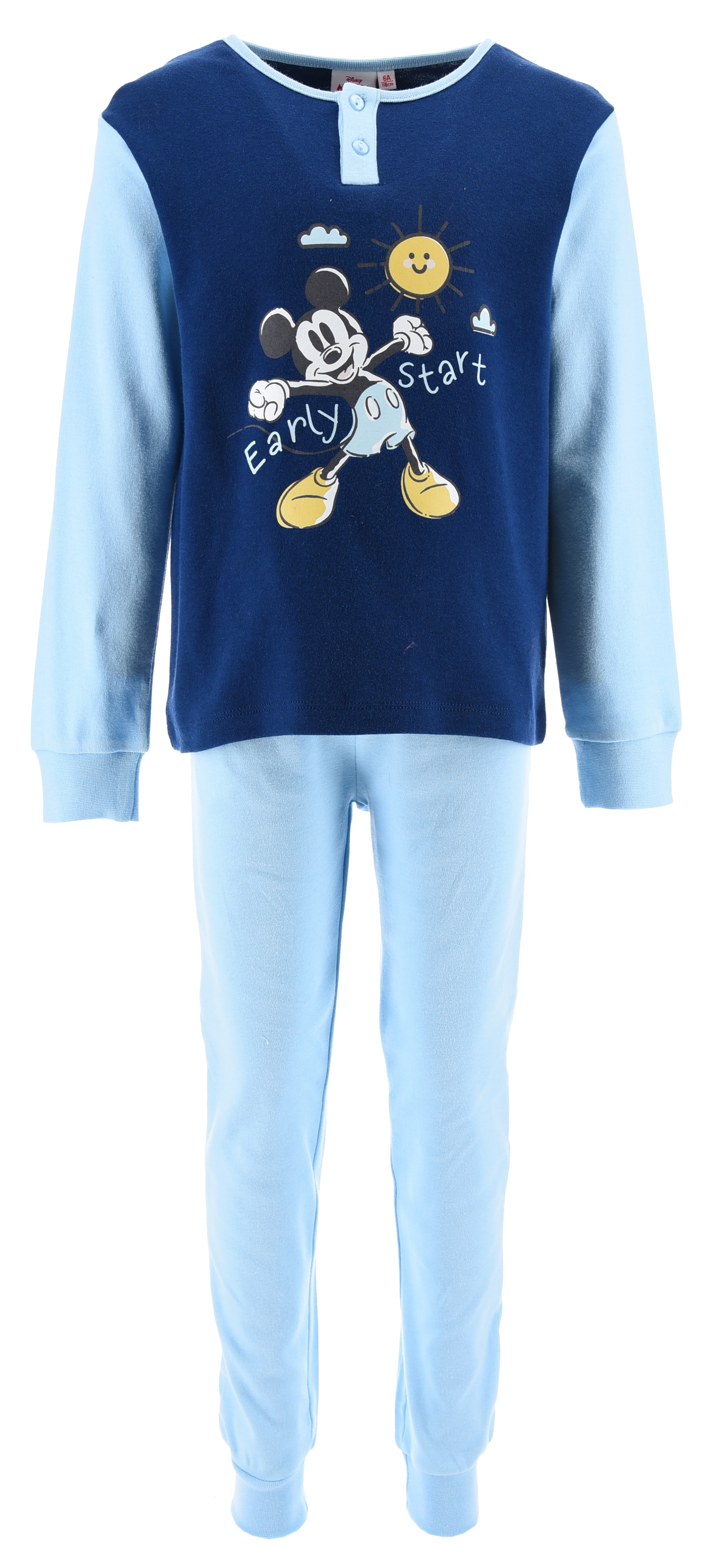 Pigiama Topolino DISNEY Bambino 100% Cotone Interlock 200 Gr - Hy20082.bazzurro