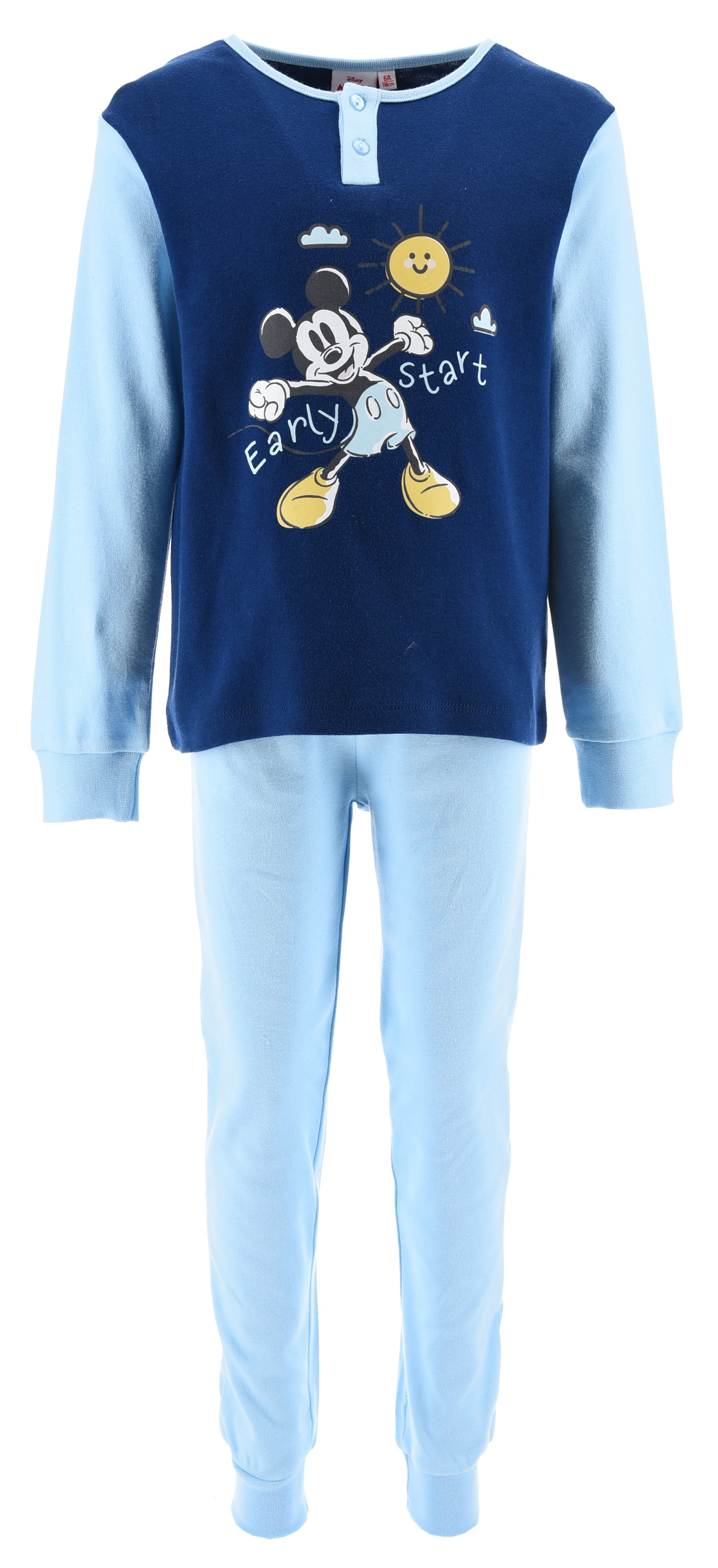 Pigiama Topolino DISNEY Bambino 100% Cotone Interlock 200 Gr - Hy20082.bazzurro